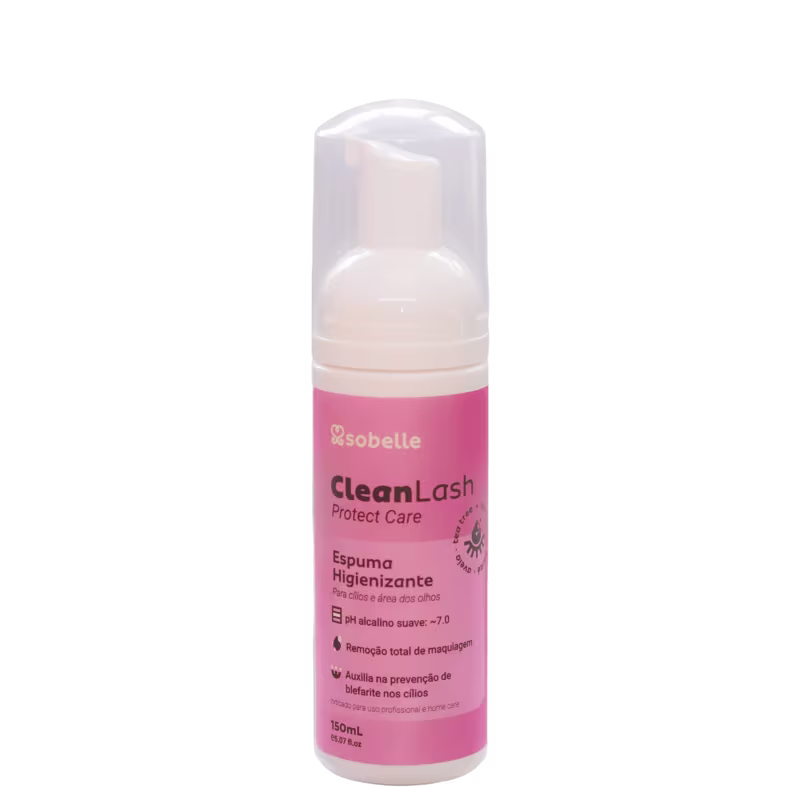 Sobelle Espuma de Limpeza Mousse Higienizante Facial e Cílios Protect Care 150ml Ph 7,0