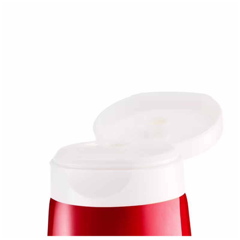 Tubo vermelho de condicionador da marca Dercos Technique, com rótulo indicando "Collagen Repair 17" e "Ultra Reparação". O produto promete fortalecer a estrutura interna dos cabelos danificados.