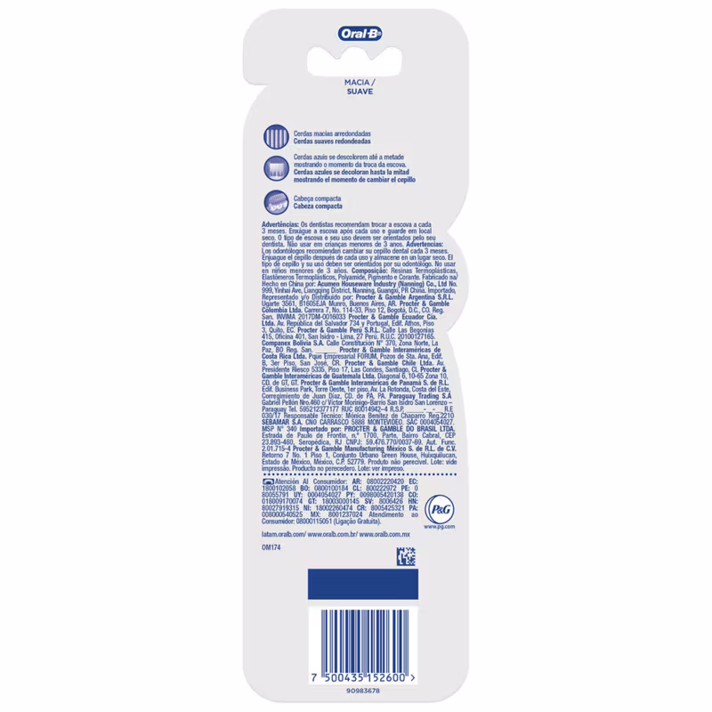 Escova Dental Oral-B Expert Gengiva Limpeza 3 Unidades