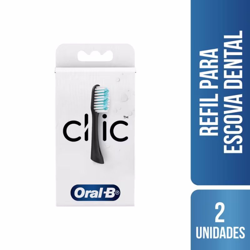 Refil Para Escova Dental Oral-B Clic com 2 unidades