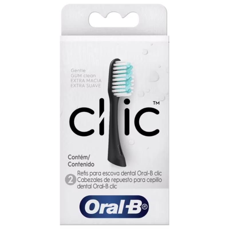 Refil Para Escova Dental Oral-B Clic com 2 unidades