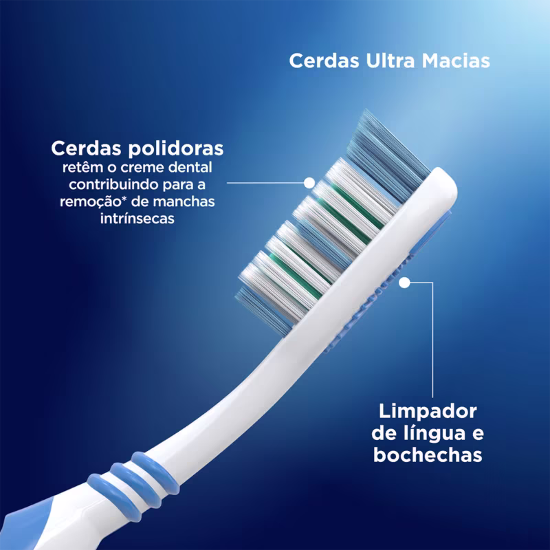Escova Dental Oral-B Whitening Therapy Ultrafino Polidor 3 unidades