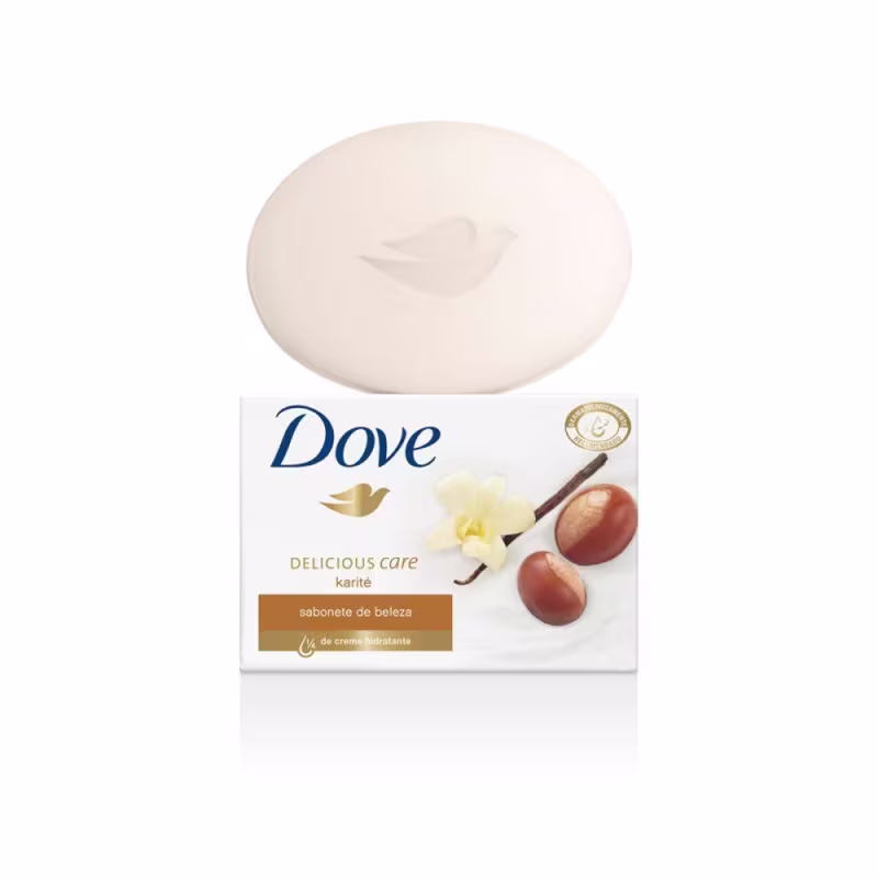 Kit Dove Delicious Care Karité e Baunilha - Sabonete em Barra (6 Unidades)
