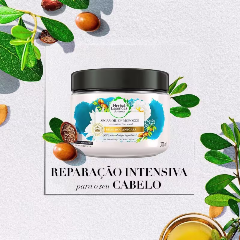 Herbal Essences Bio: Renew Argan Oil Of Morocco - Máscara Capilar Intensiva 300ml