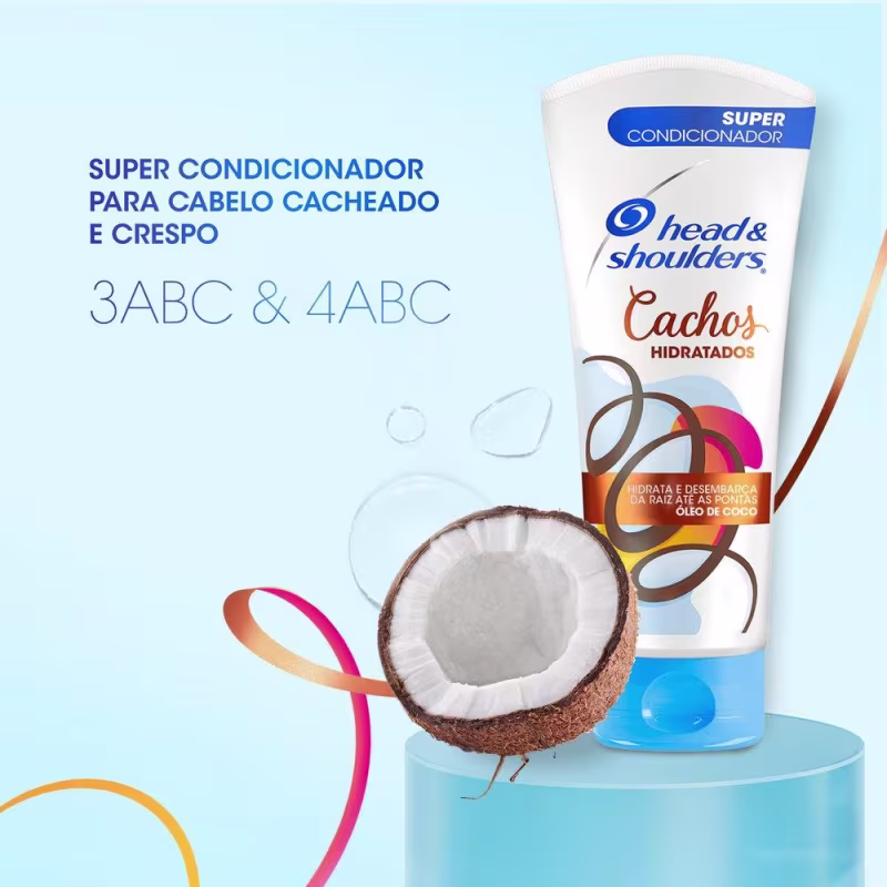 Condicionador Cachos Hidratados Head & Shoulders Óleo De Coco 170ml