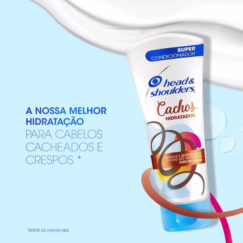 Condicionador Cachos Hidratados Head & Shoulders Óleo De Coco 170ml