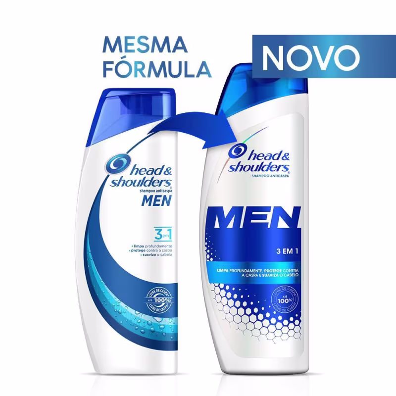 Kit Head & Shoulders - Shampoo Anticaspa Menthol Sport Masculino - 400mL + Anticaspa 3 em 1 Masculino 400ml