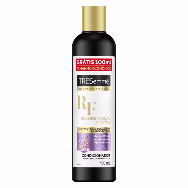 Condicionador Tresemmé Reconstrução e Força Frasco 400ml Grátis 100ml Tamanho Econômico