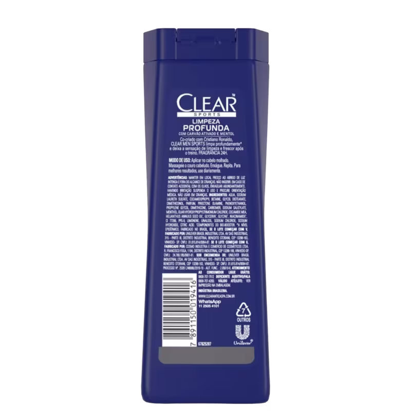 Kit Clear Sports Men Limpeza Profunda (2 Unidades)
