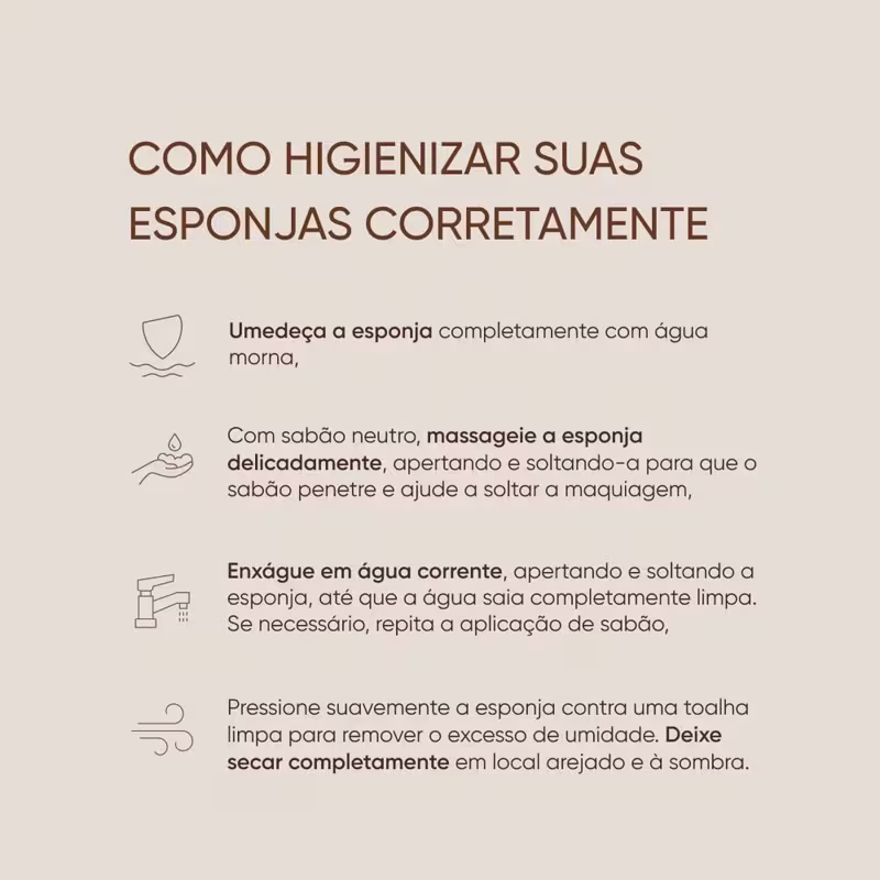 Esponja de Maquiagem Mascavo Pro Blender Soft Pillow