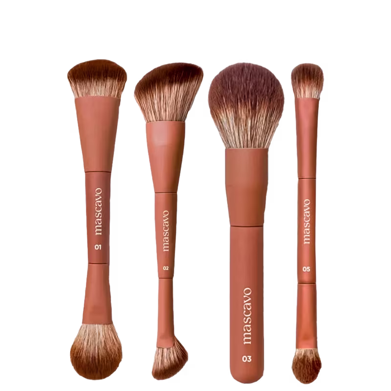 Kit Mascavo Pro Series Pincel de Maquiagem 4 Produtos