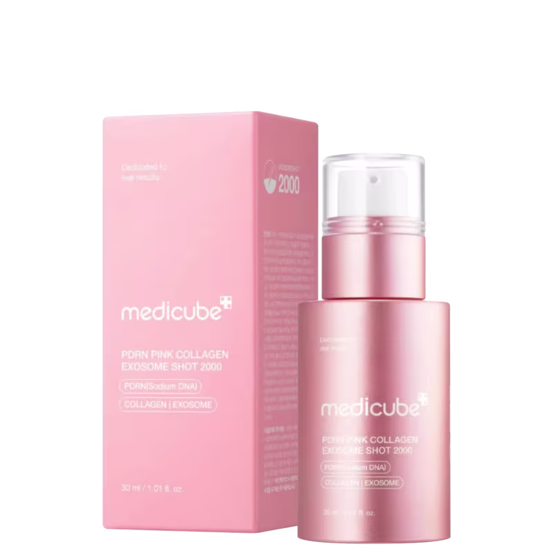 Medicube Sérum Pink PDRN com Colágeno e Exossomas SHOT 2000 30ml