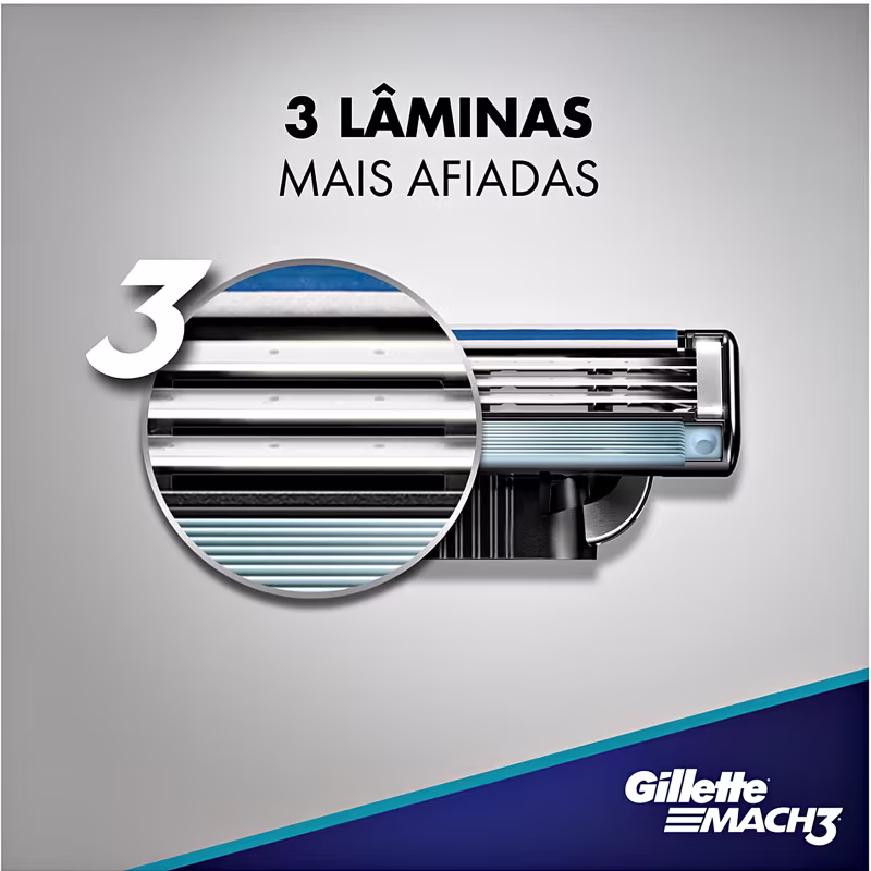 Aparelho de Barbear Gillette Mach3 Acqua-Grip + 2 Cargas