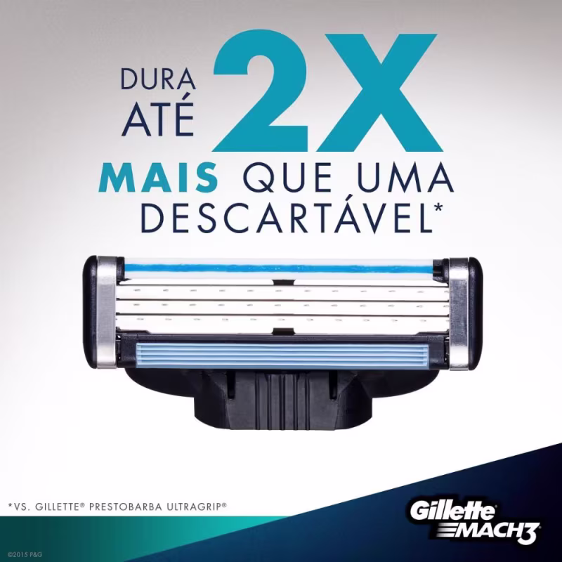 Kit Aparelho de Barbear Gillette Mach 3 Turbo Edição Especial + 2 Cargas + Suporte