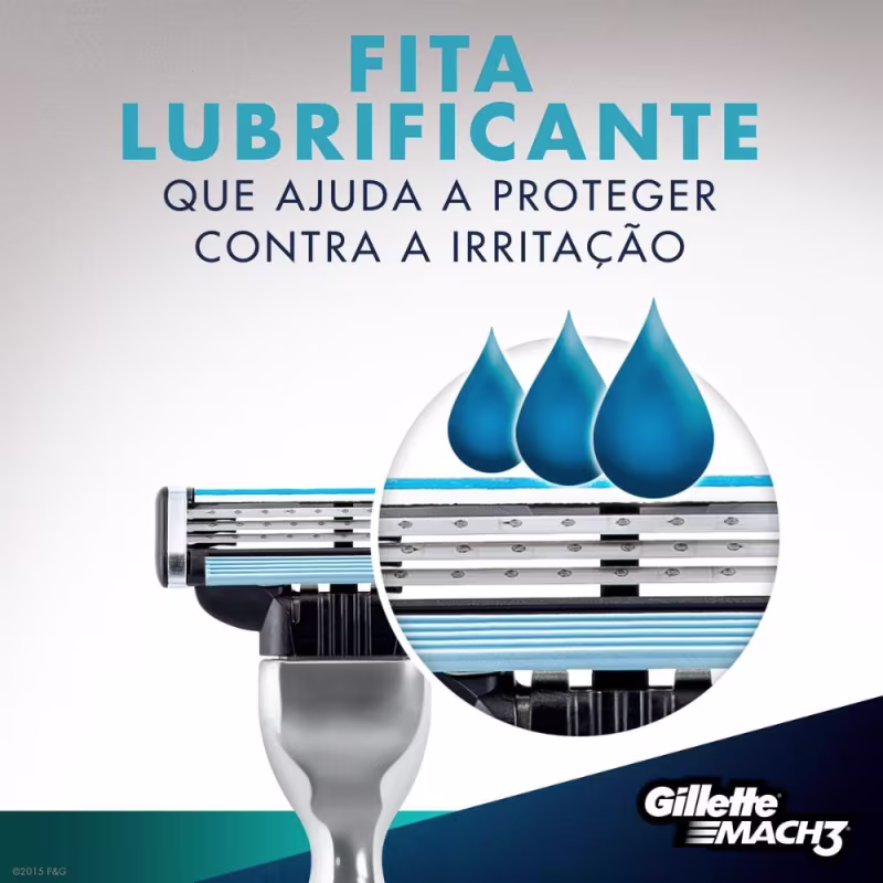 Kit Aparelho de Barbear Gillette Mach 3 Turbo Edição Especial + 2 Cargas + Suporte