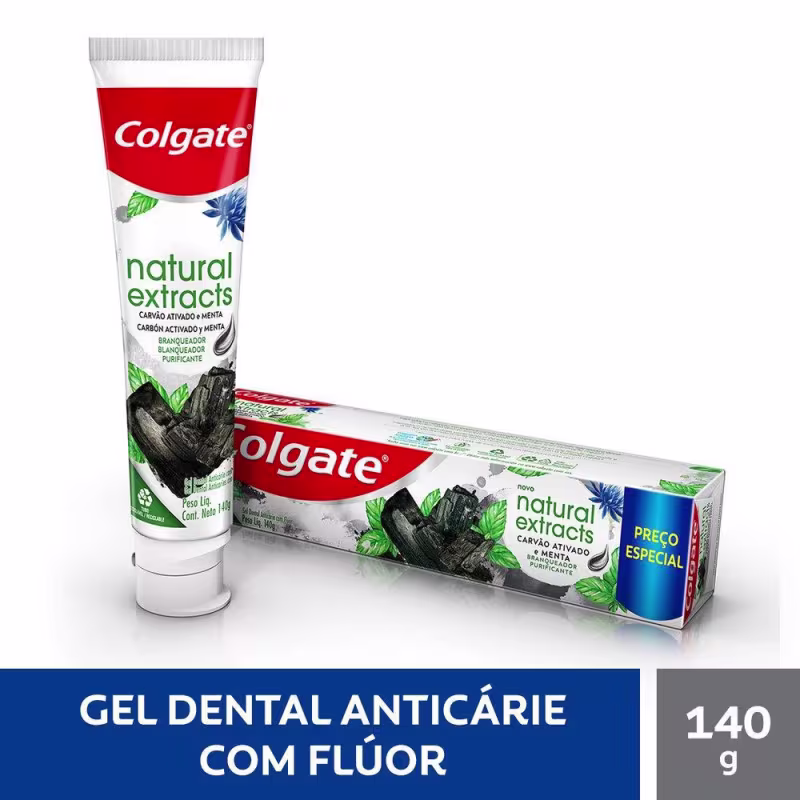 Colgate Natural Extracts Carvão Ativado - Creme Dental 140g