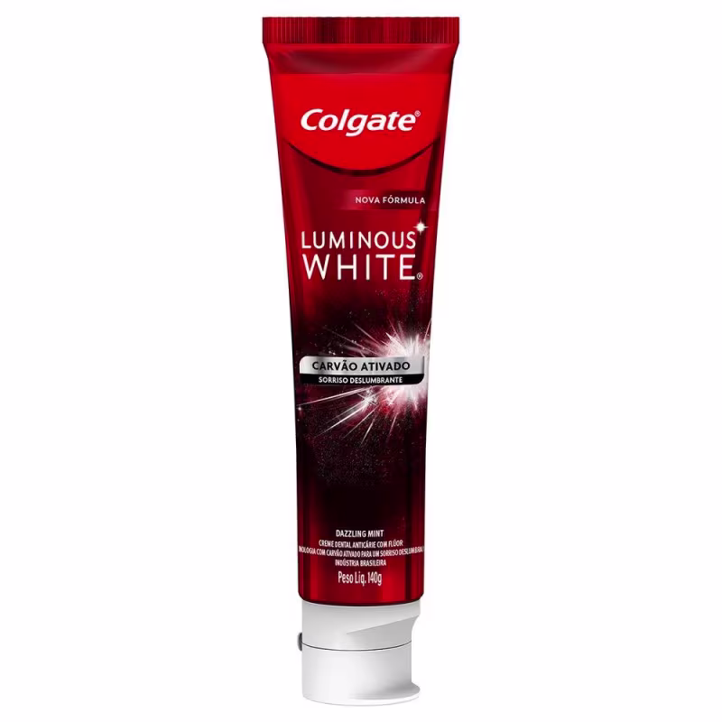 Creme Dental Colgate Luminous White Carvão Ativado 140g