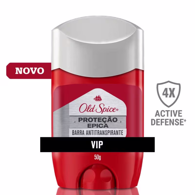 Desodorante em Barra Antitranspirante Old Spice Proteção Épica VIP 50g