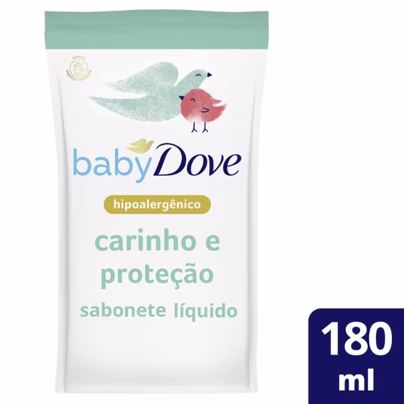 Kit 5 Refil Sabonete Líquido Baby Dove Carinho e Proteção 180ml