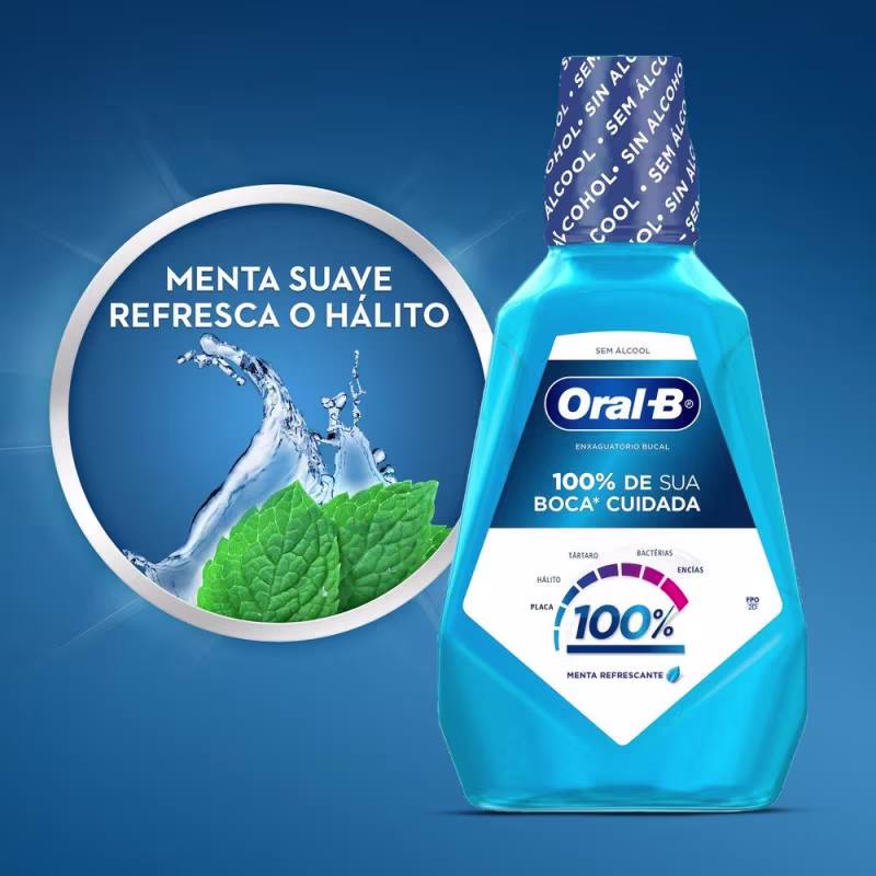 Enxaguante Bucal Oral-B 100% De Sua Boca Cuidada 1l