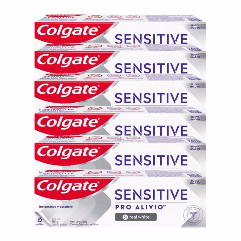 Kit Creme Dental Colgate Sensitive Pro-Alívio Imediato Branqueador 90g com 6 unidades