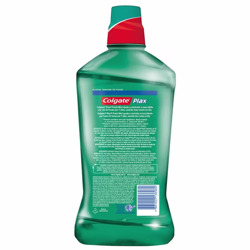 Kit Enxaguante Bucal Colgate Plax Fresh Mint Leve 1L Pague 700ml com 3 unidades