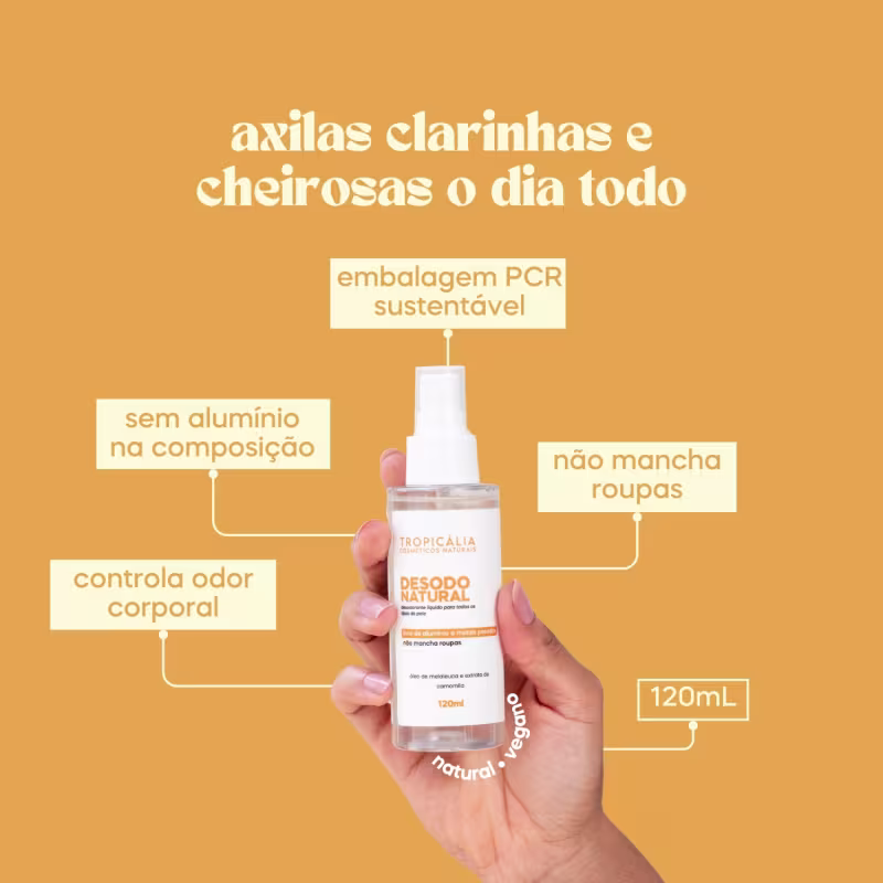 Tropicália Cosméticos Naturais Desodo Natural - Desodorante em Spray 120ml