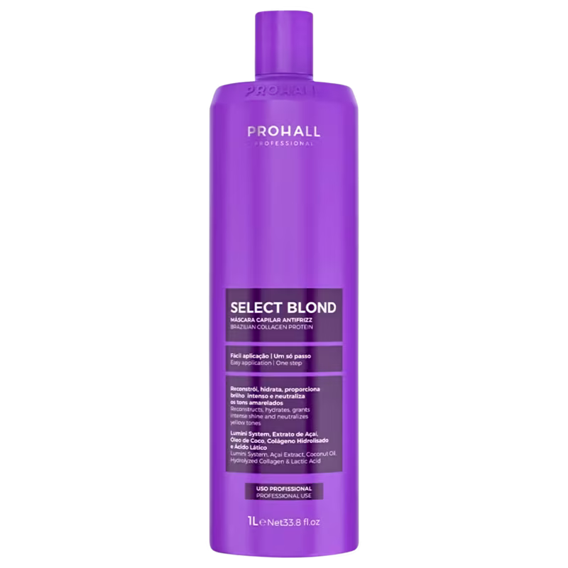 Prohall Cosmetic Select Blond Realinhamento Térmico - Máscara de Tratamento 1L