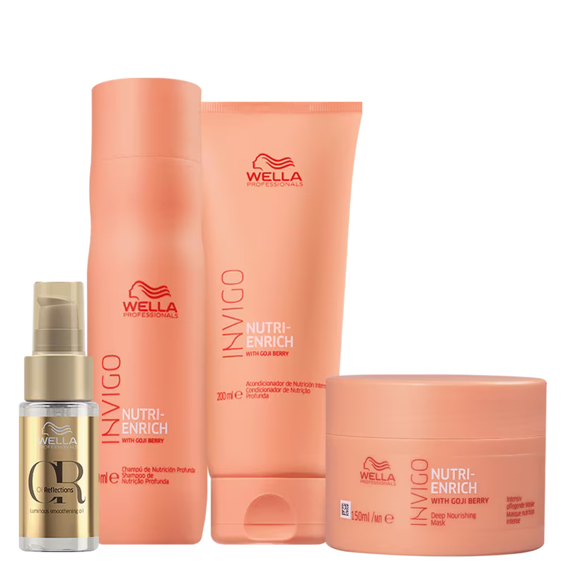 Kit Wella Professionals Invigo Nutri-Enrich +Oil Reflections Quarteto (4 Produtos)
