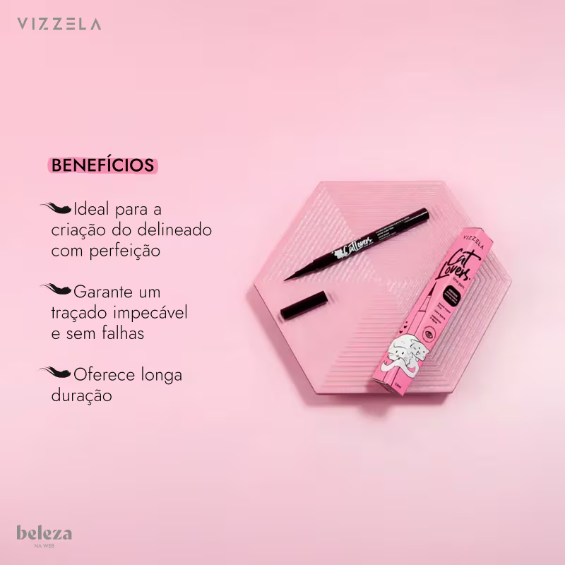 BENEFÍCIOS
Ideal para a criação do delineado com perfeição
Garante um traçado impecável e sem falhas
Oferece longa duração