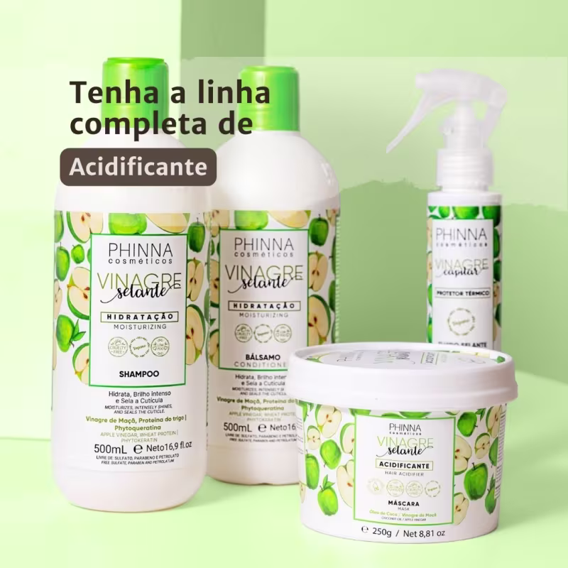 Kit Linha Vinagre Acidificante Capilar (SH+CO 2X500mL MS 250mL FL 120mL)