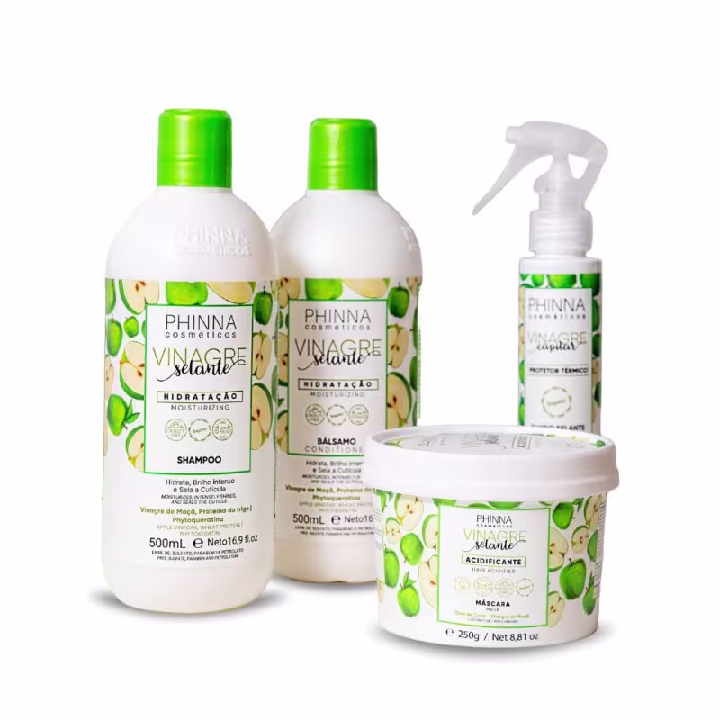 Kit Linha Vinagre Acidificante Capilar (SH+CO 2X500mL MS 250mL FL 120mL)