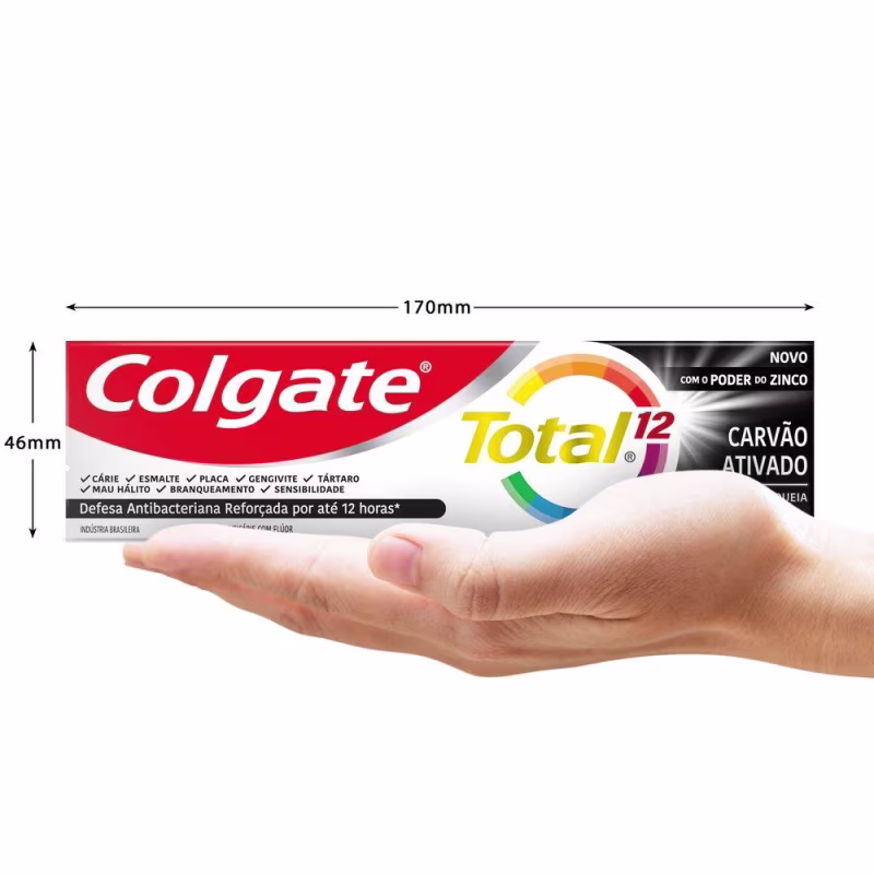 Colgate Total 12 Carvão Ativado - Creme Dental 90g