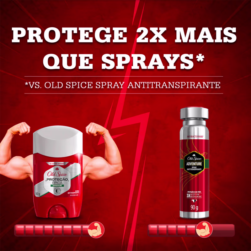 Antitranspirante em Barra Old Spice Adventure Proteção Épica 50g