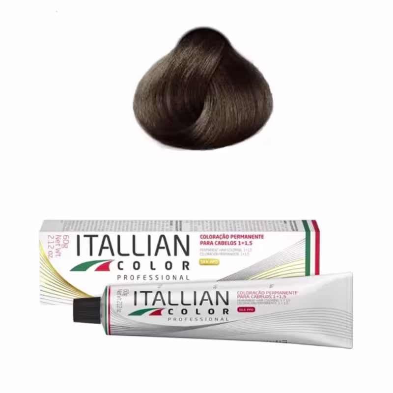 Itallian Color Professional 6.13 Louro Escuro Bege Cinza - Coloração Permanente 60g