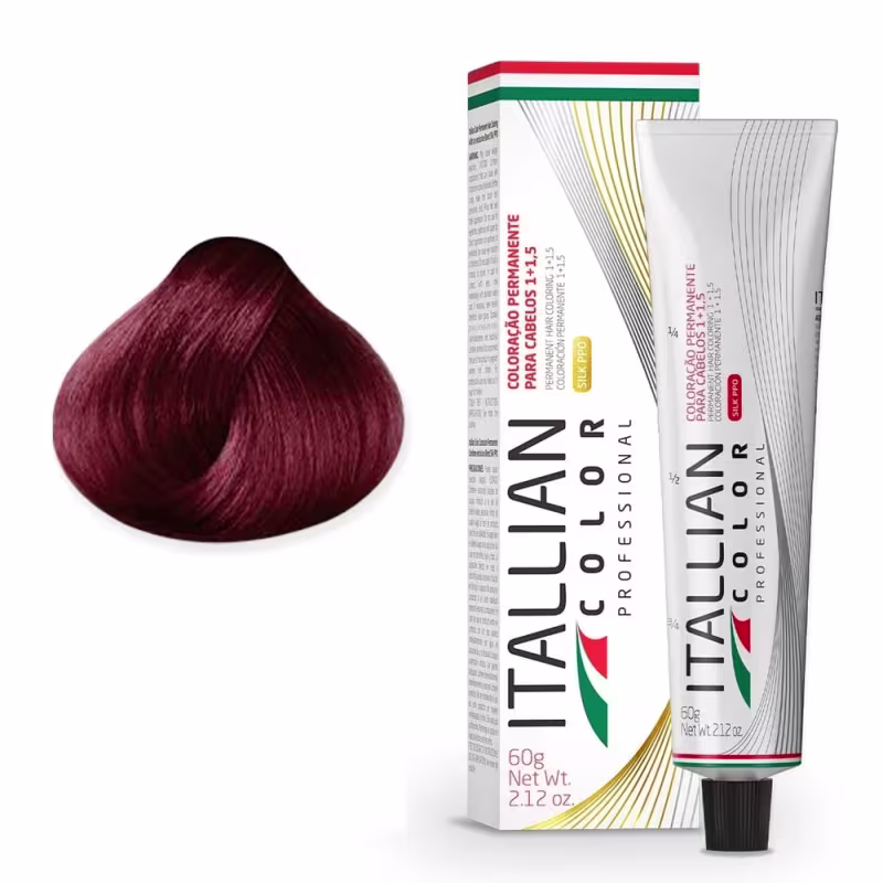 Itallian Color Professional 6.62 Louro Escuro Vermelho - Coloração Permanente 60g