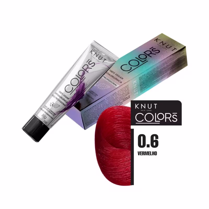 Knut Hair Care Colors 0.6 Vermelho - Coloração Permanente 50g