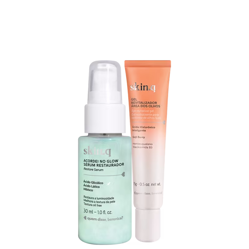 Combo Skin.q: Sérum Restaurador 30ml + Gel Revitalizador Olhos 15g