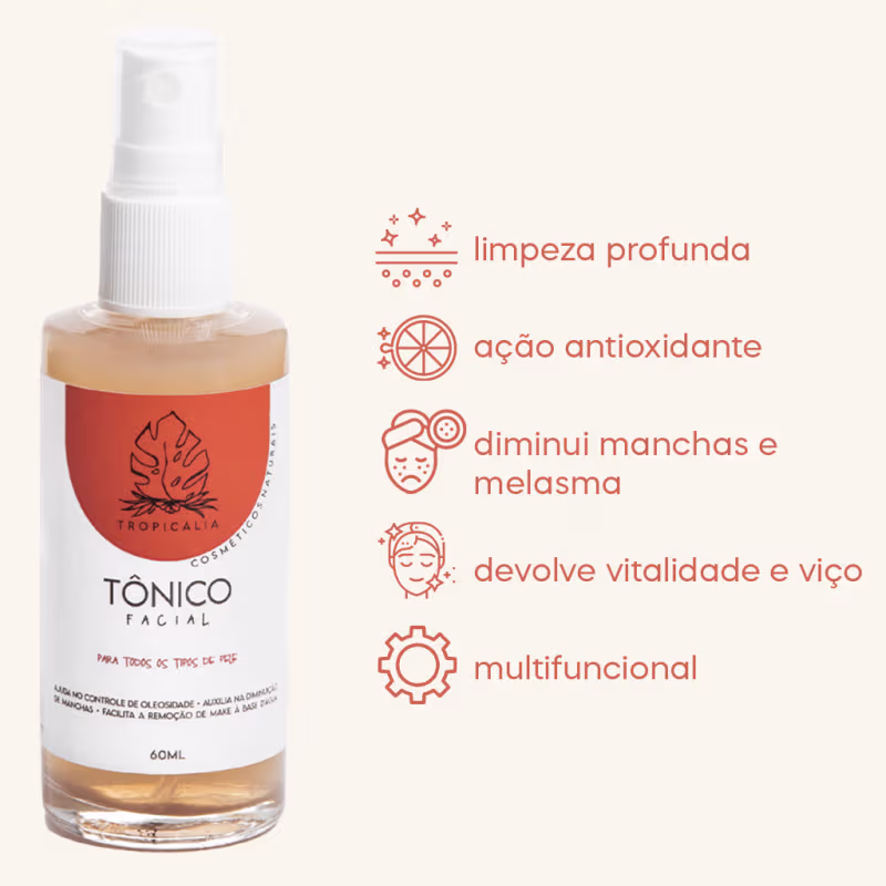 Kit Tropicália Cosméticos Naturais Peles Oleosas Completo (7 Produtos)