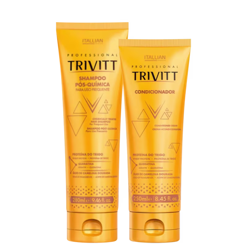 Kit Itallian Hairtech Trivitt Proteína do Trigo (2 Produtos)
