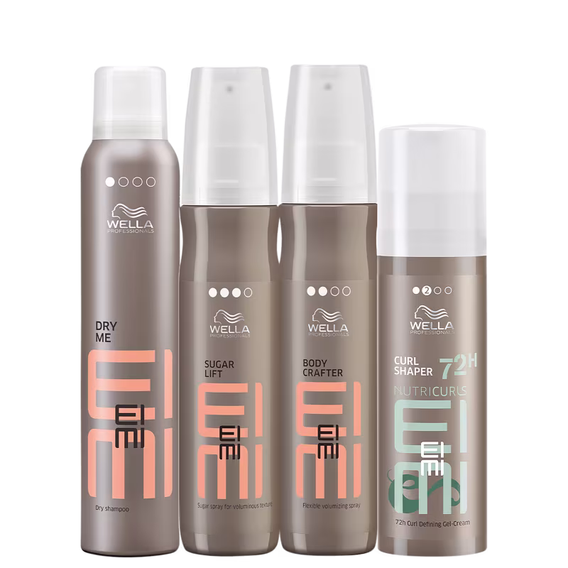 Kit Wella Professionals EIMI Spray Textura Volume Curl Dry (4 produtos)