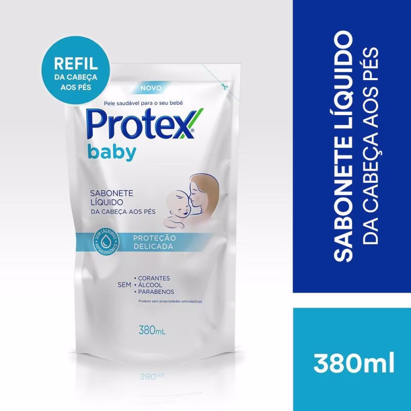 Kit 4 Sabonete Líquido Infantil Protex Baby 380ml