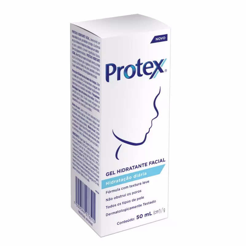 Kit Gel Hidratante Facial Protex Hidratação Diária 50ml com 2 unidades