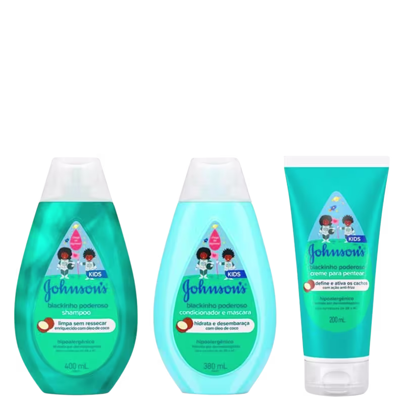 Kit Johnson's Baby Blackinho Poderoso Trio (3 Produtos)