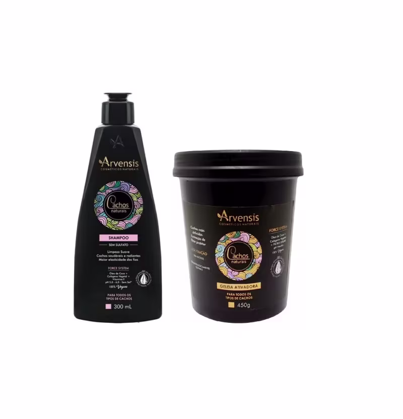 Kit Arvensis Cosméticos Naturais Cachos Naturais Alta Fixação (2 Produtos)