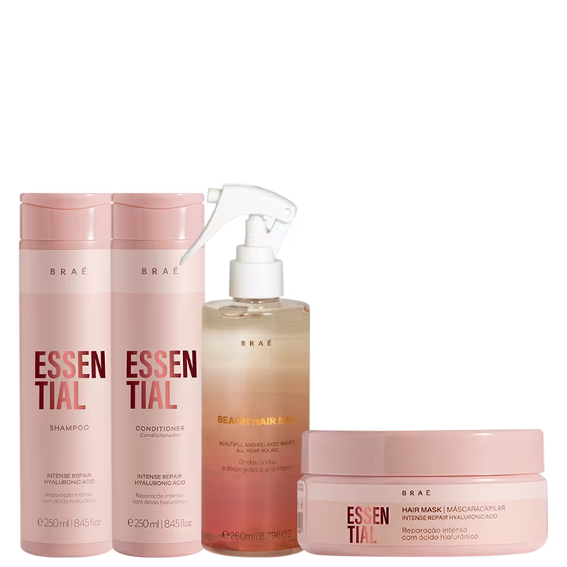 Kit Braé Essential Beach Hair Day (4 Produtos)
