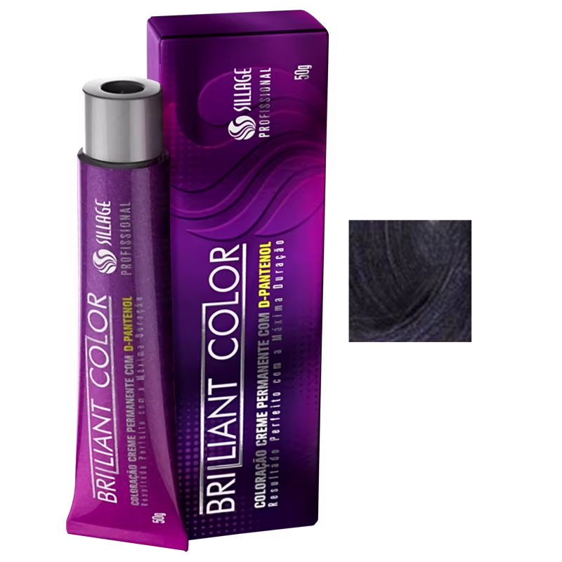 Sillage Brilliant Color 2/8 Preto Azulado - Coloração 50g