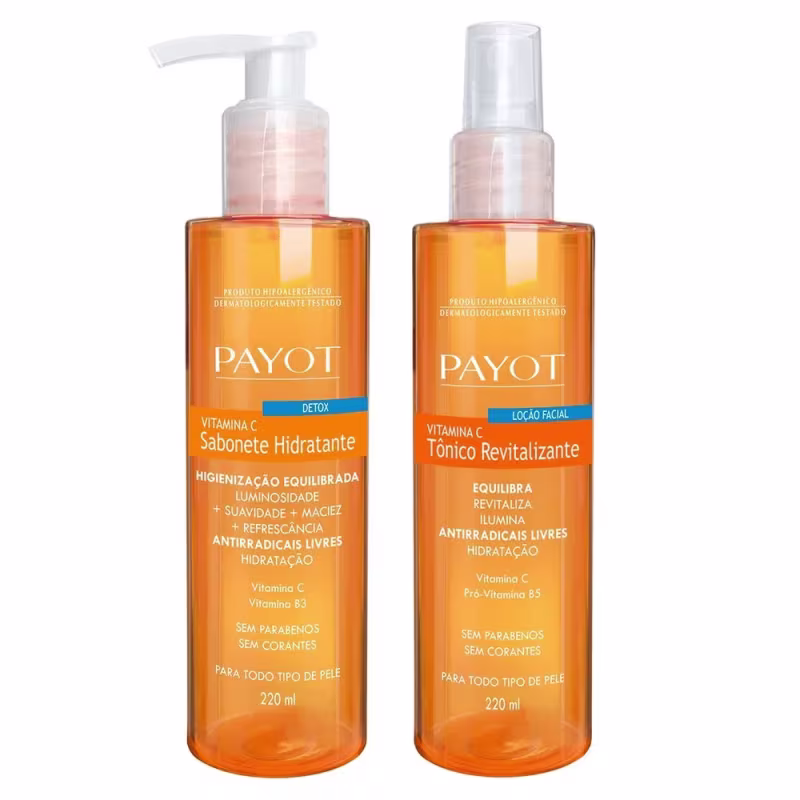 Kit Vitamina C Sabonete Hidratante e Tônico Revitalizante Payot