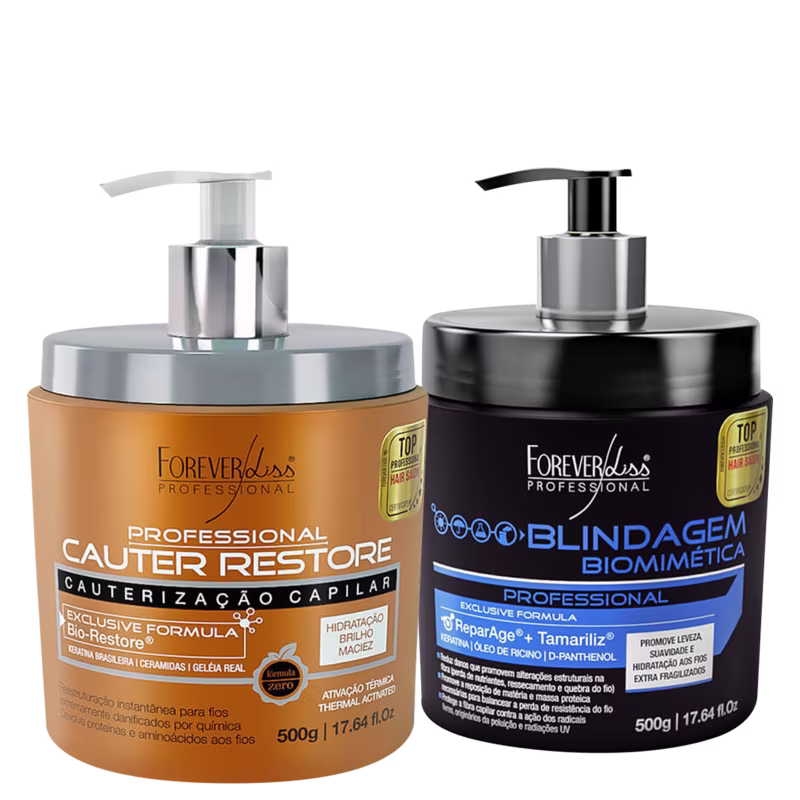 Kit Forever Liss Professional Cauterização e Blindagem Biomimética Duo (2 Produtos)