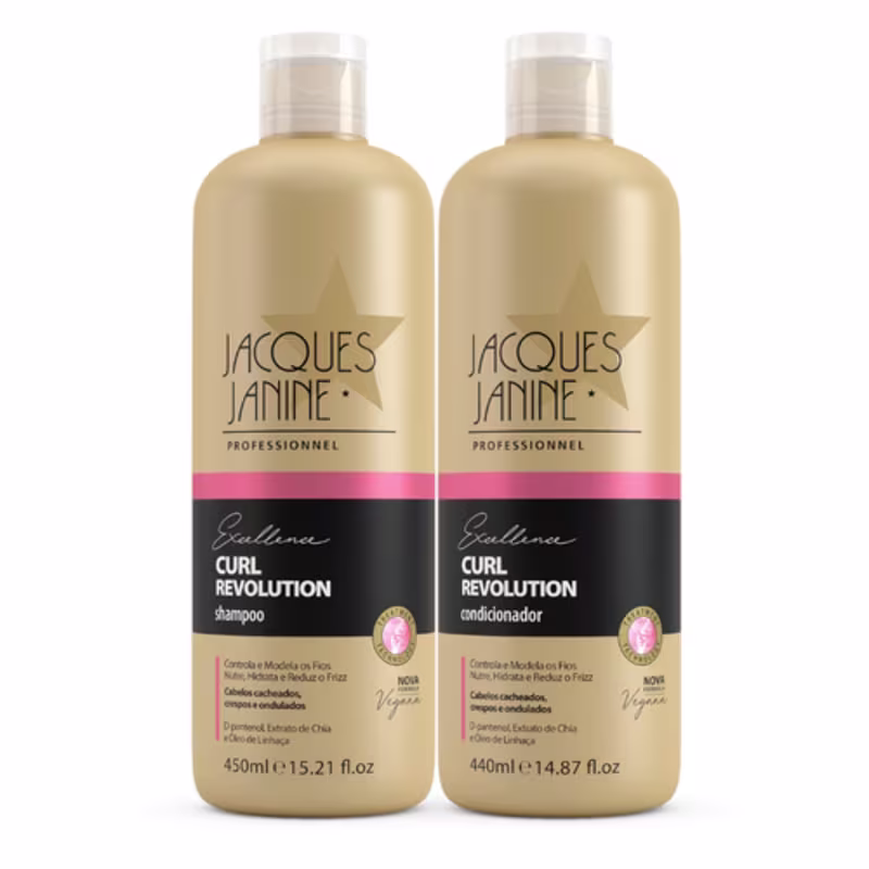 Jacques Janine Kit Curl Revolution Shampoo 450ml + Condicionador 440ml